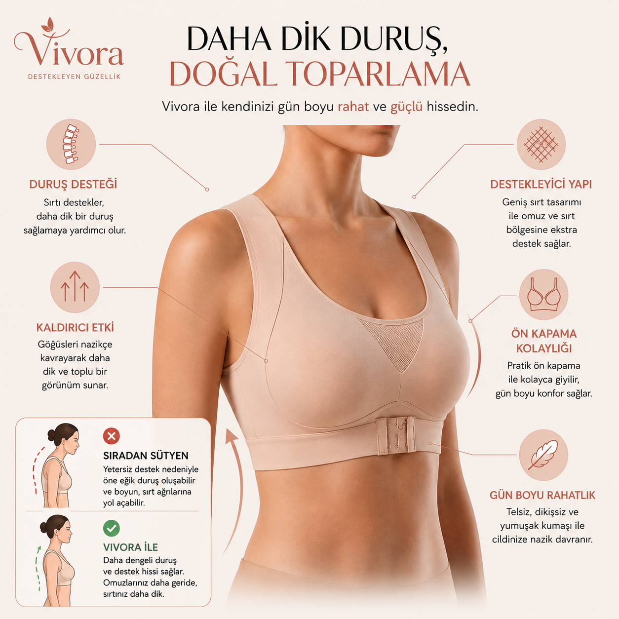 Vivora™ PostureLift Özgüvenli Duruş Sütyeni ✨